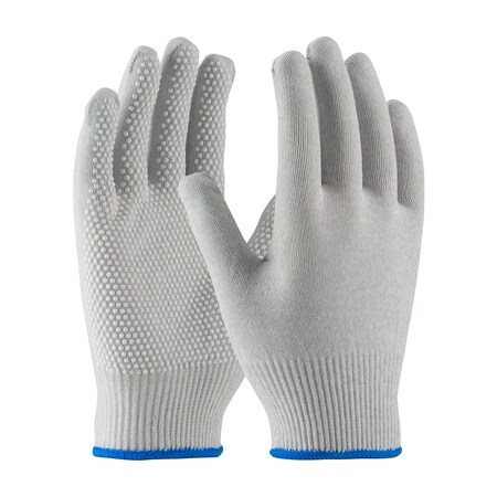 Pip Seamless Knit Nylon / Carbon Fiber Electrostatic Dissipative (ESD) Glove with PVC Dot Grip, 12PK 40-6411/L